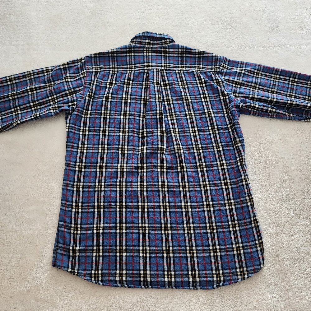 L.L.Bean Scotch Plaid Flannel L/S Shirt, Traditional Fit, Men's Large-Tall - GUC - Picture 5 of 7